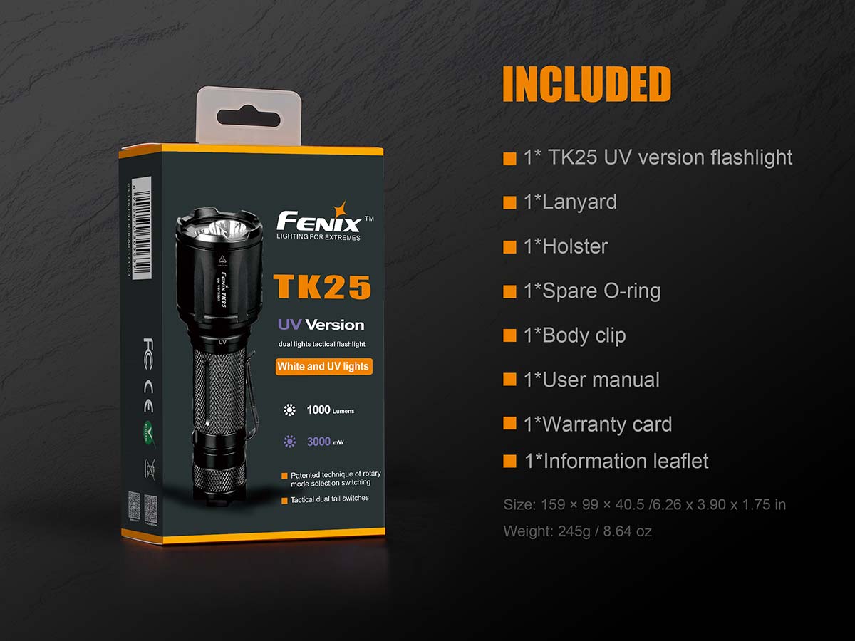 601-fenix-tk25-uv-tactical-flashlight-discontinued-10.jpg Fenix TK25 UV Tactical Flashlight - DISCONTINUED