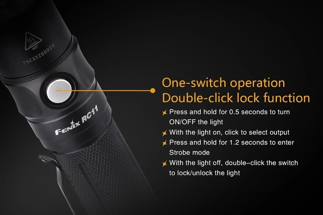 727-fenix-rc11-rechargeable-flashlight-discontinued-6.webp Fenix RC11 Rechargeable Flashlight - DISCONTINUED