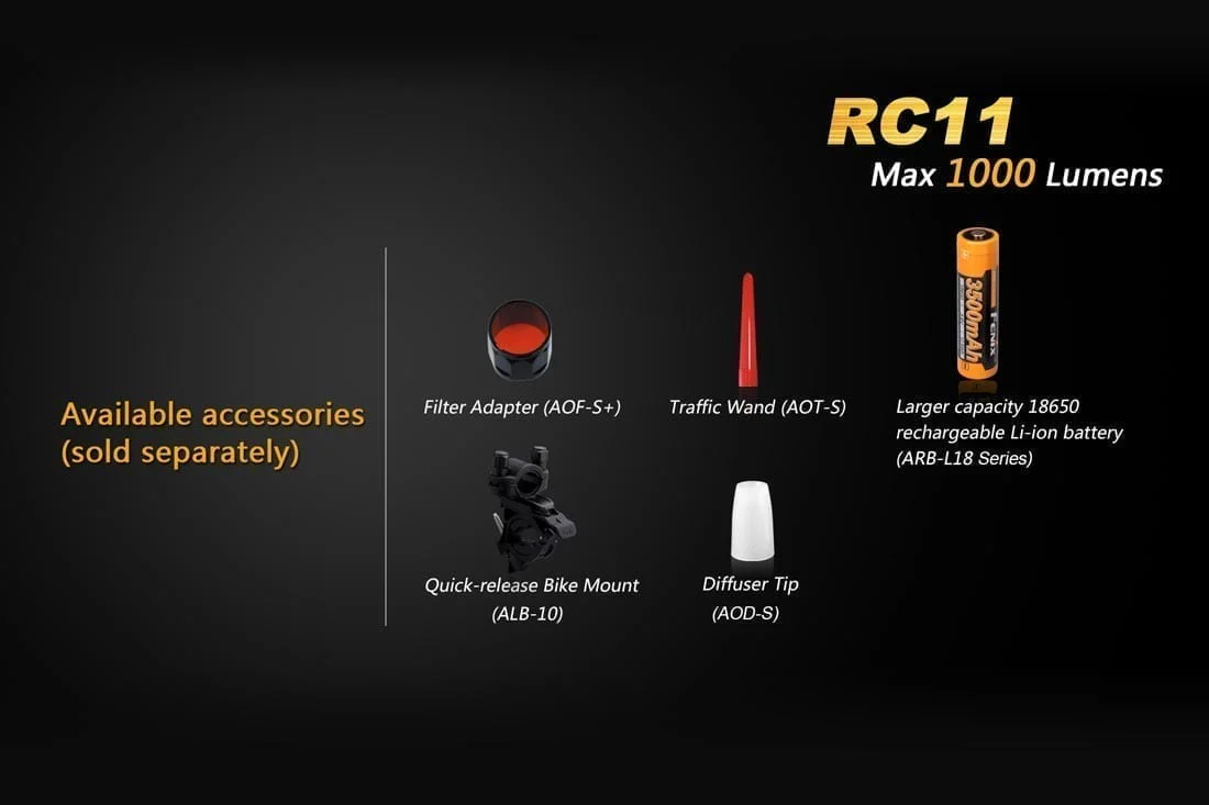 727-fenix-rc11-rechargeable-flashlight-discontinued-8.webp Fenix RC11 Rechargeable Flashlight - DISCONTINUED