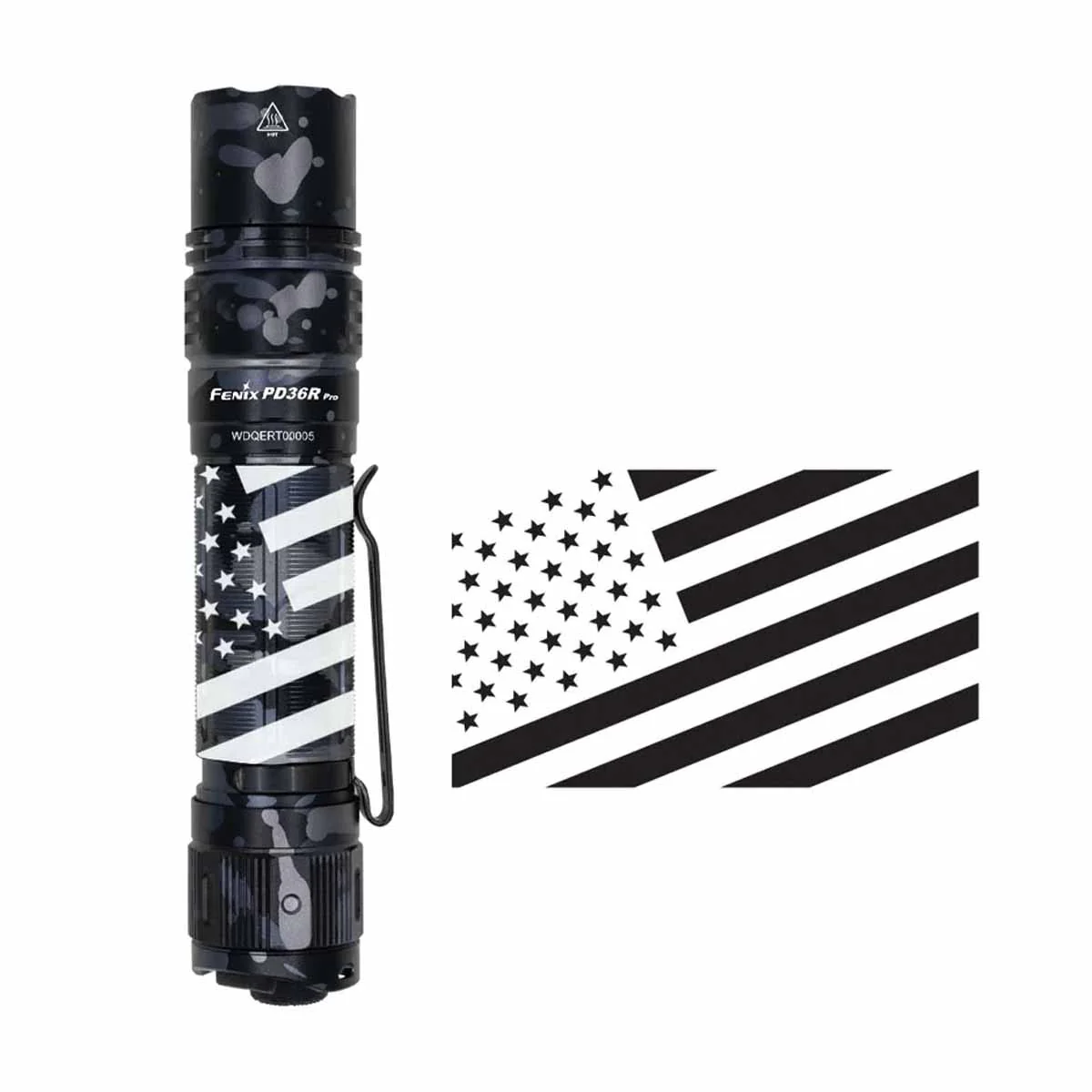 Fenix PD36R PRO Urban Gray Flashlight with Special Edition Engraved Design